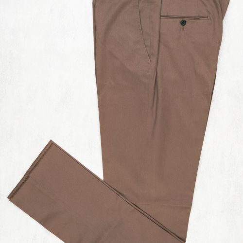 P. Johnson Chocolate Cotton Gabardine Trousers (NOS)