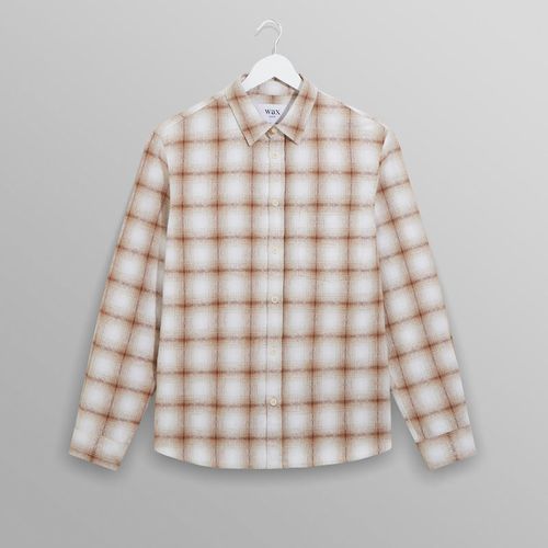 Shelly Shirt Ecru/Brown Aztec Check