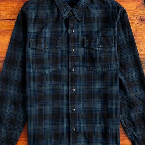 Herc Canvas Workshirt in Blue/Black