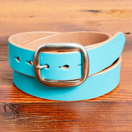 B-87 Leather Belt in Emerald