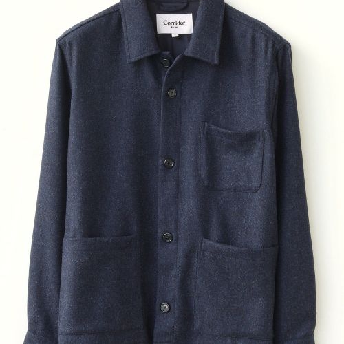 Lambswool Overshirt - Navy