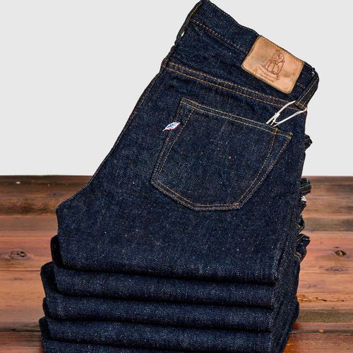 SLB-003 16.5oz Rinsed Selvedge Denim - Regular Straight Fit