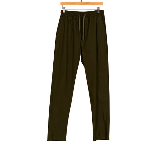 Mattia Poplin Stretch Trouser Army