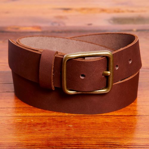 Pioneer Leather Belt in Amber