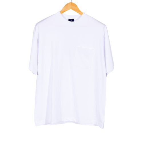 Crewneck Pocket Short Sleeve T-Shirt White