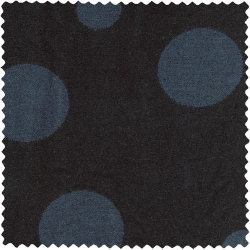 Navy Brushed Dot Jacquard