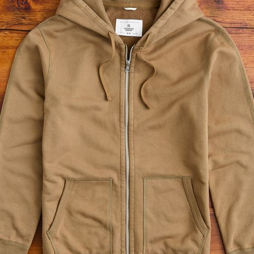 Zip Hoodie in Clay