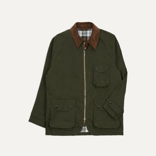 Green Waxed Lightweight Coverall Jacket