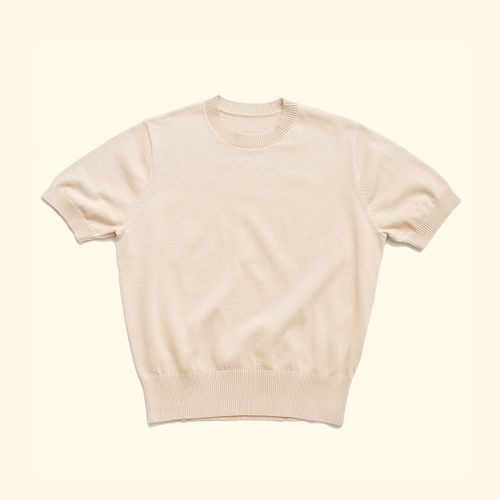 Knitted T-Shirt - EcruKnitted T-Shirt - Ecru