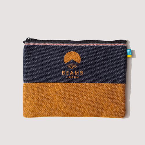 Beams Japan X Takata Flat Denim Pouch - Orange