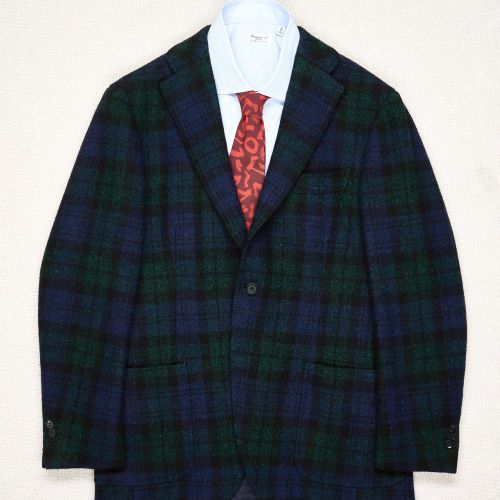 Ring Jacket Black Watch Wool Tweed Sport Coat (Pre-Owned)