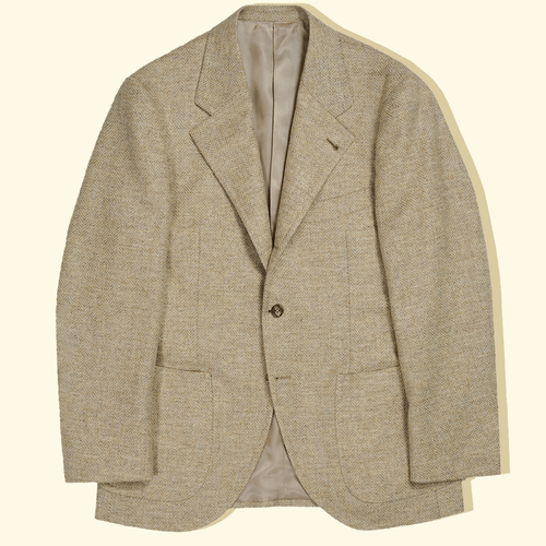 Wool Tweed Sport Jacket - Oatmeal HerringboneWool Tweed Sport Jacket - Oatmeal Herringbone